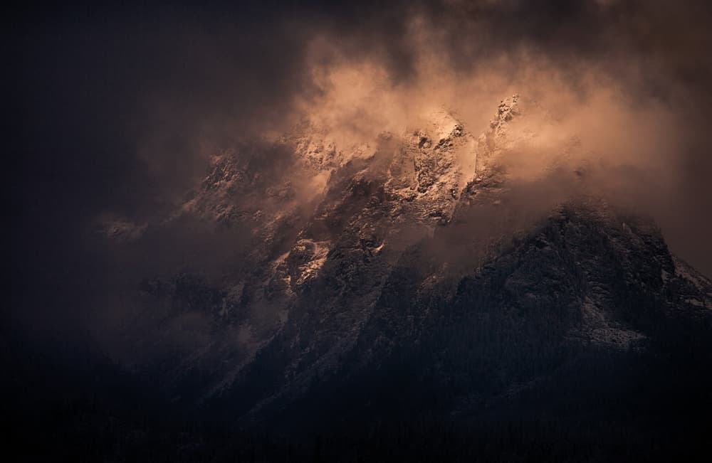 Golden Mountain Peaks by Peter Svoboda MQEP — canvas wall art
