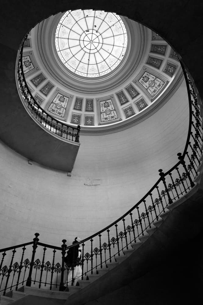 Elegant Dome Staircase by Tamas Dragon — canvas wall art
