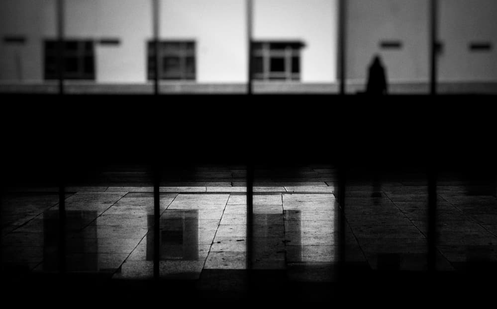 Reflected Urban Silhouette by Ali Ayer — canvas wall art