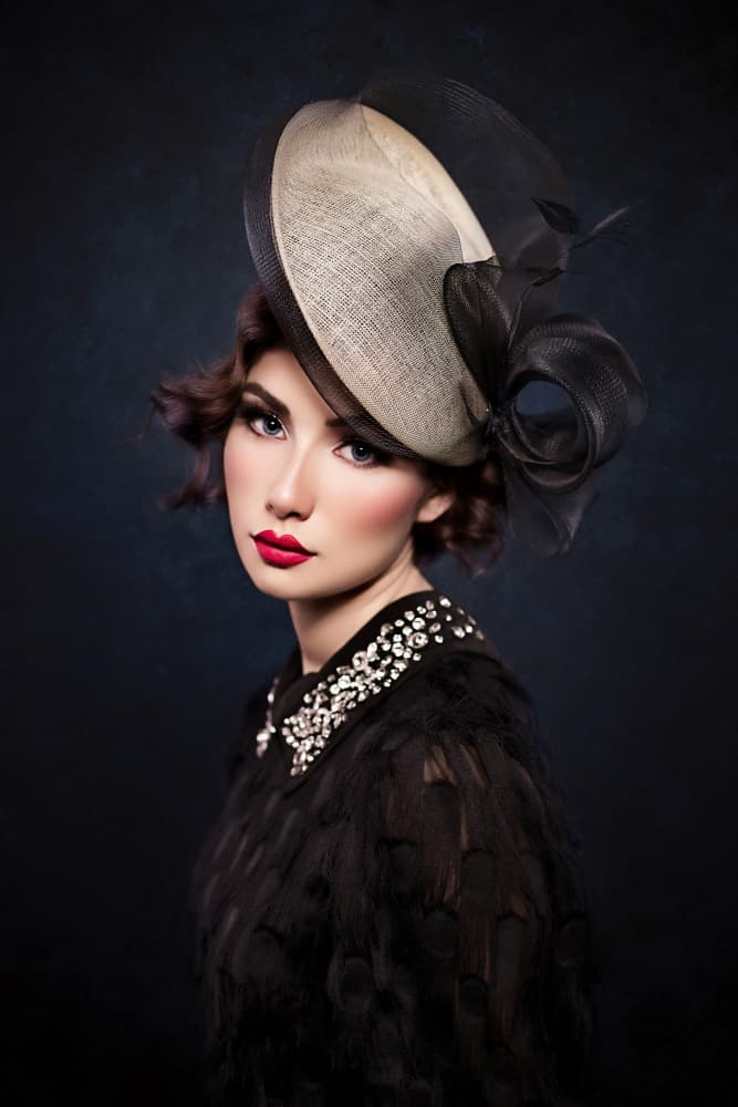 Elegant Woman In Hat by Giorgia Corniola — canvas wall art