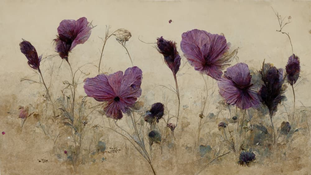 Purple Bloom Whispers by Treechild — canvas wall art