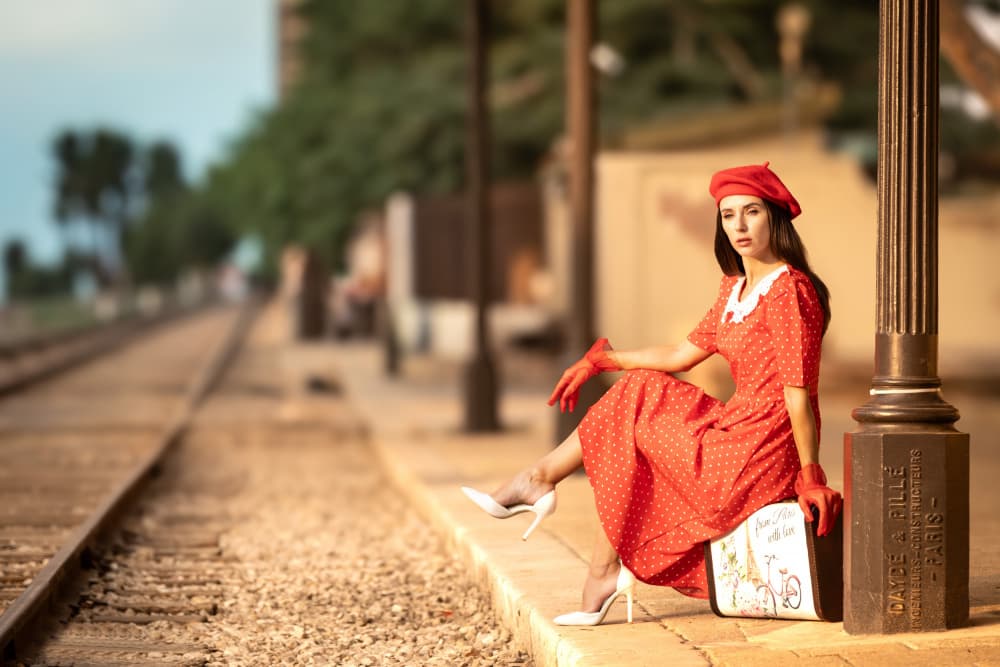 Vintage Paris Train Fashion by MAZAL TOV MATTY OZERI — canvas wall art