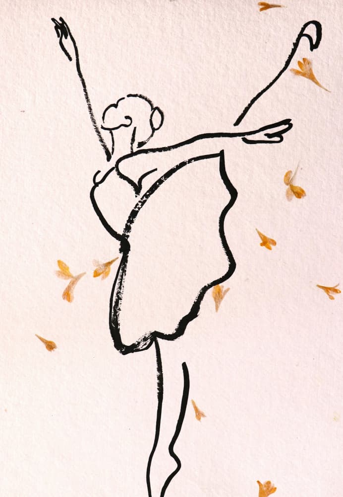 Floating Ballerina Petals by Santhosh ch — canvas wall art