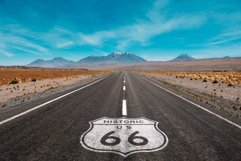 Historic Route 66 Desert by Fadil Roze — canvas wall art