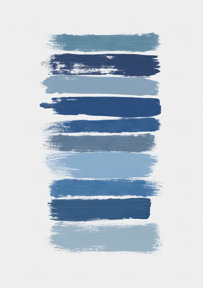 Cool Blue Shades by Orara Studio — canvas wall art