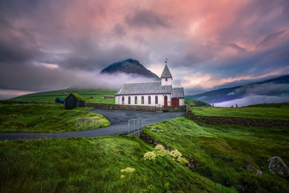 Misty Mountain Church by Chuan Chen APA — canvas wall art
