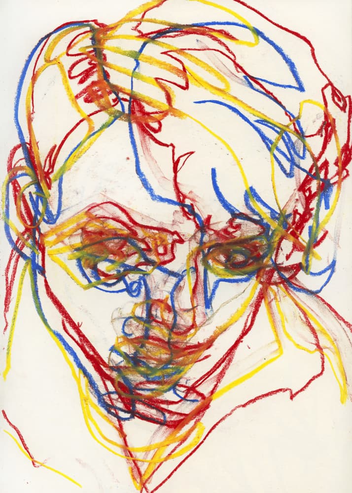 Colorful Expressive Portrait by Joshua Hoskins — canvas wall art