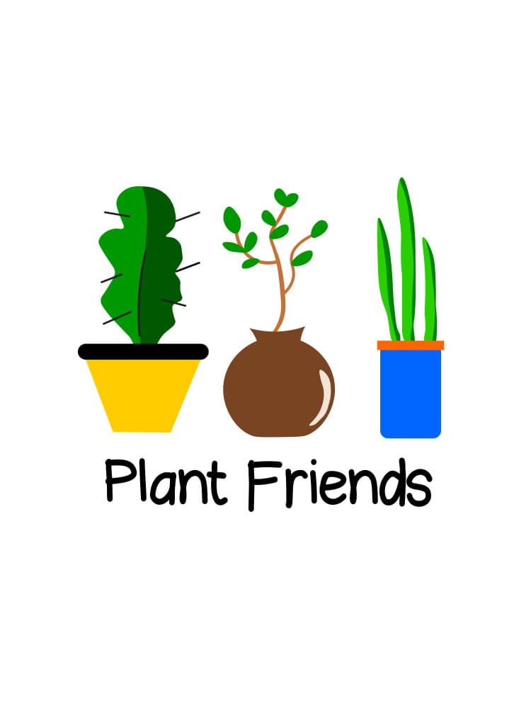 Potted Plant Friends by Baobab Print store — canvas wall art