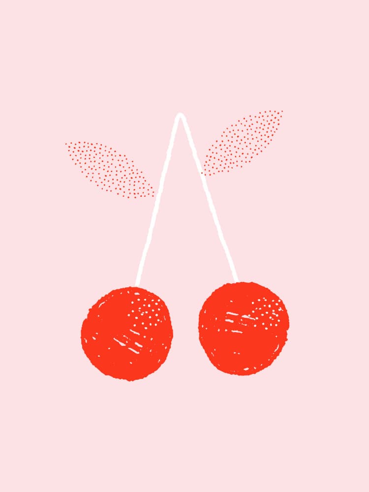 Sweet Red Cherries by Aislinn Simmonds — canvas wall art