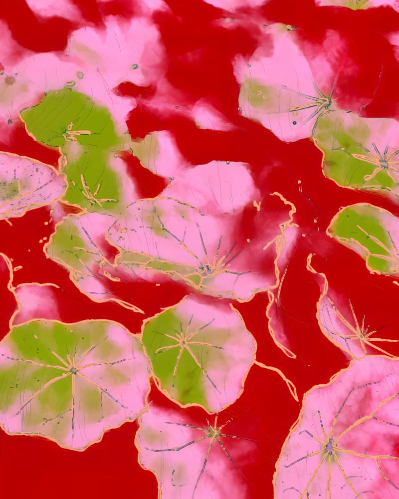 Drifting Through Scarlet Desire by Uma Gokhale — canvas wall art
