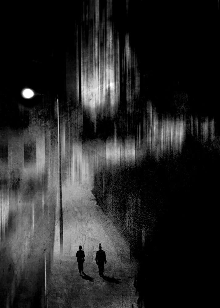 Mysterious City Night by Lammakmak — canvas wall art