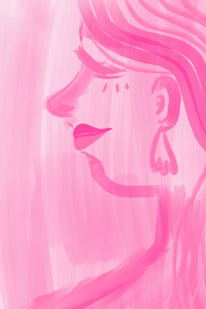 Dreamy Pink Profile by sucidraw — canvas wall art