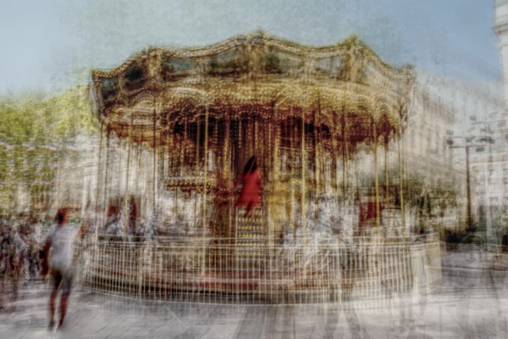 Parisian Carousel Dream by Gregor Szalay — canvas wall art