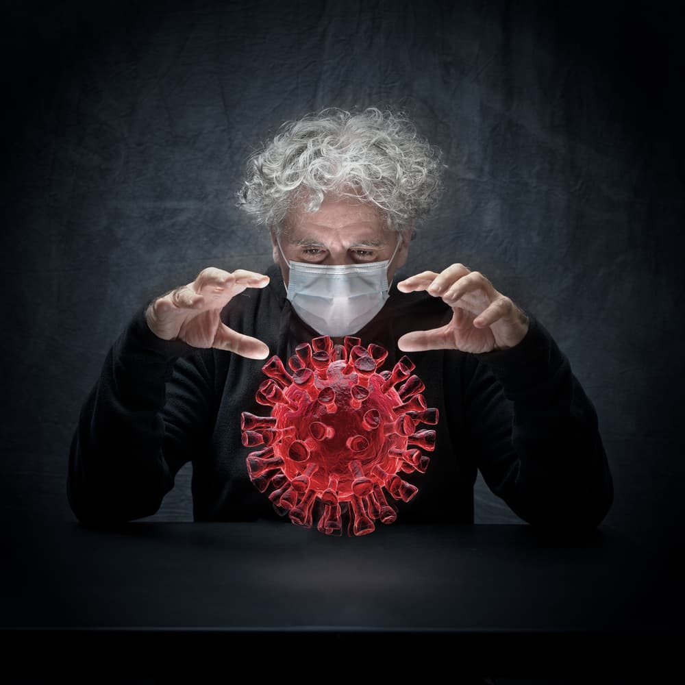 Masked Man Virus Study by Vito Guarino — canvas wall art