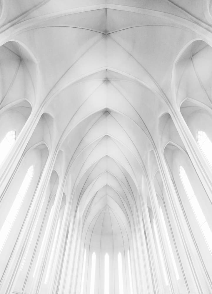 Soaring White Arches by Charles Cho — canvas wall art
