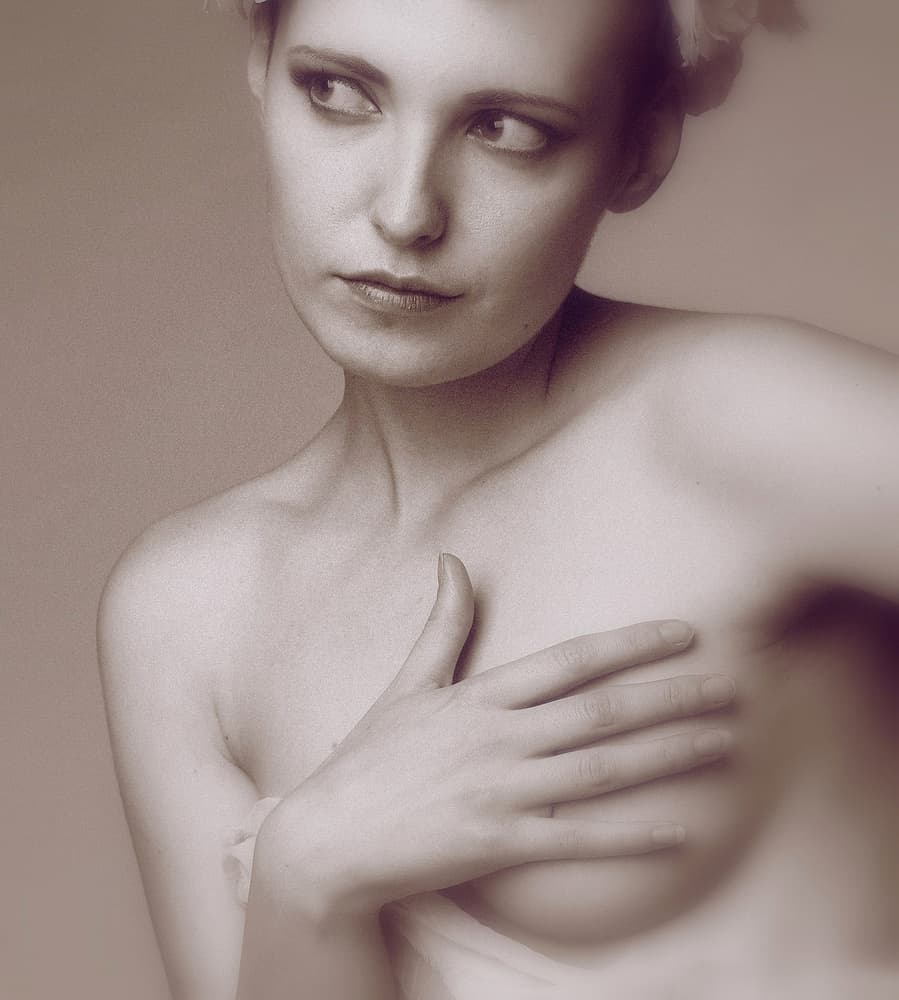 Pensive Woman's Portrait by DAVID MINSTER — canvas wall art