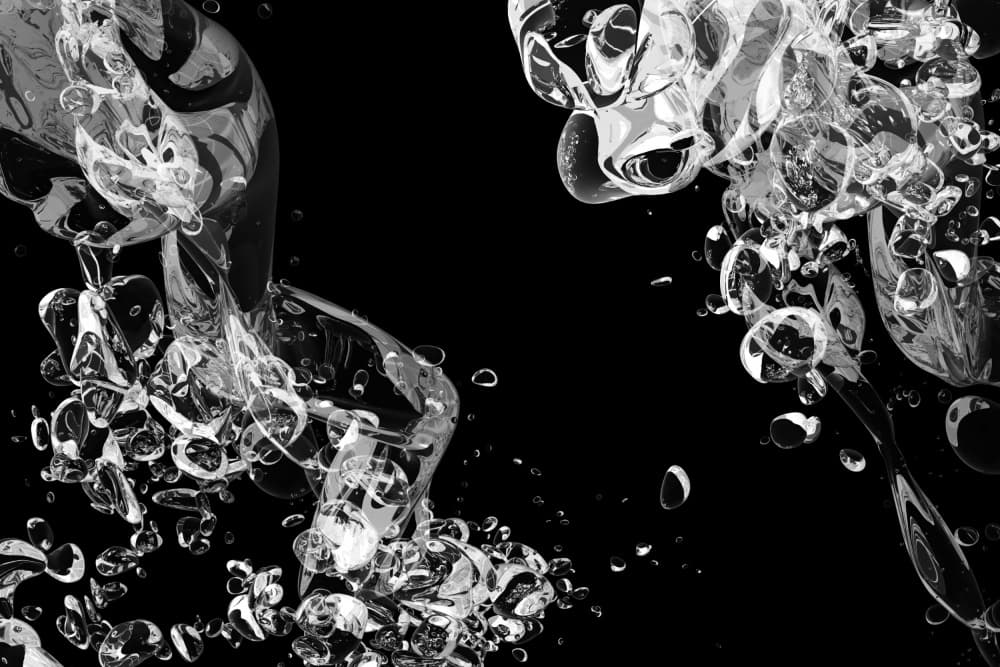 Clear Liquid Bubbles by Rafal Kulik — canvas wall art