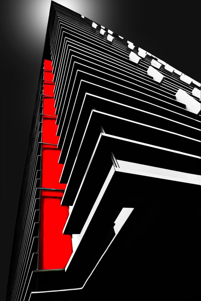 Modern Red Facade by Souren  Arslanian — canvas wall art