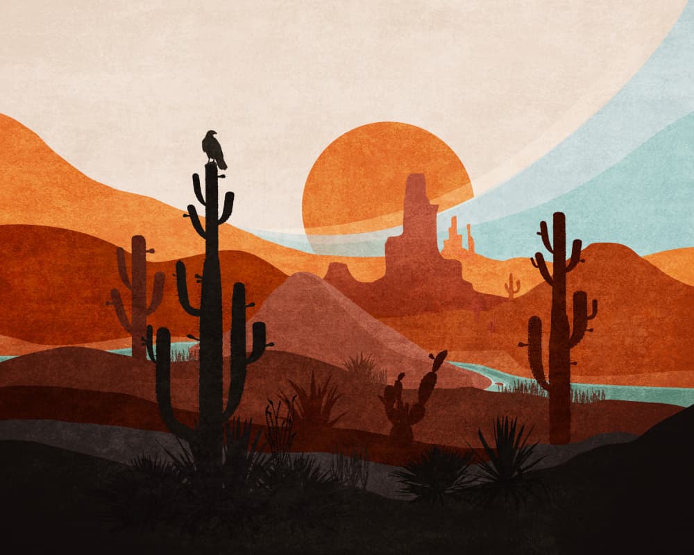 Desert Solitude by Emel Tunaboylu — canvas wall art