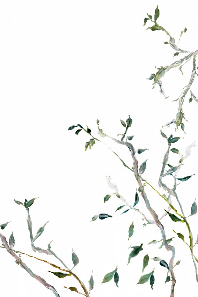 Watercolor Green Leaves by cartissi — canvas wall art