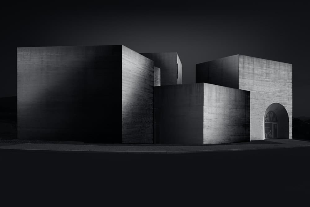Brutalist Concrete Geometry by Olavo Azevedo — canvas wall art
