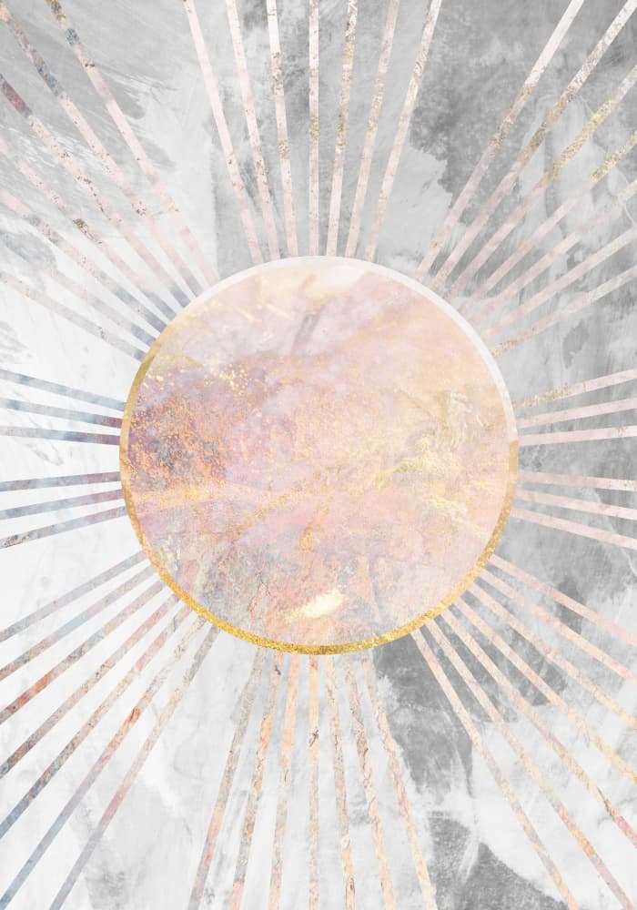 Blush Gold Sunburst by Sarah Manovski — canvas wall art