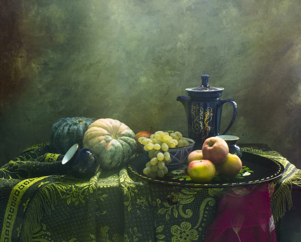 Dark Harvest Still Life by UstinaGreen — canvas wall art