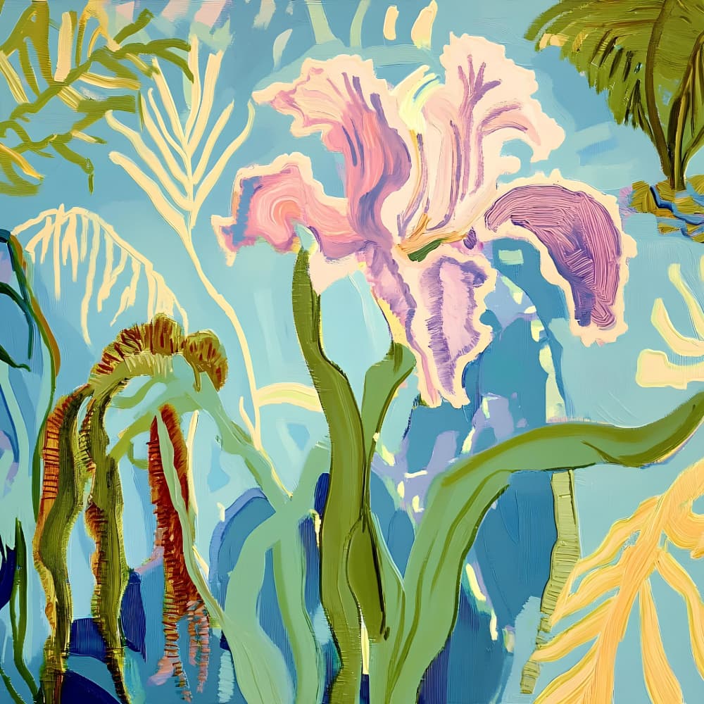 Vibrant Tropical Iris by Avanesova Elena — canvas wall art