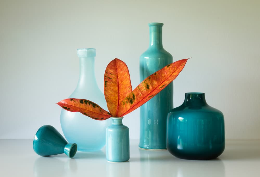 Colorful Vases Still Life by Jacqueline Hammer — canvas wall art