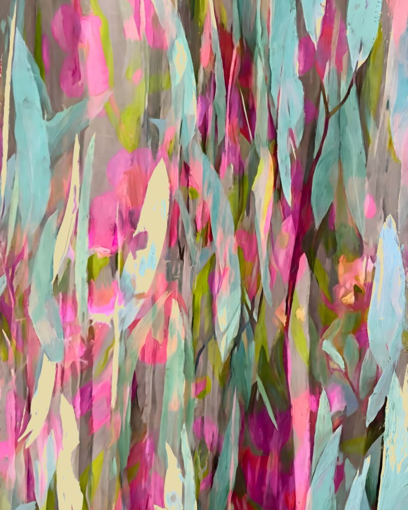 Colorful Abstract Foliage by Uma Gokhale — canvas wall art