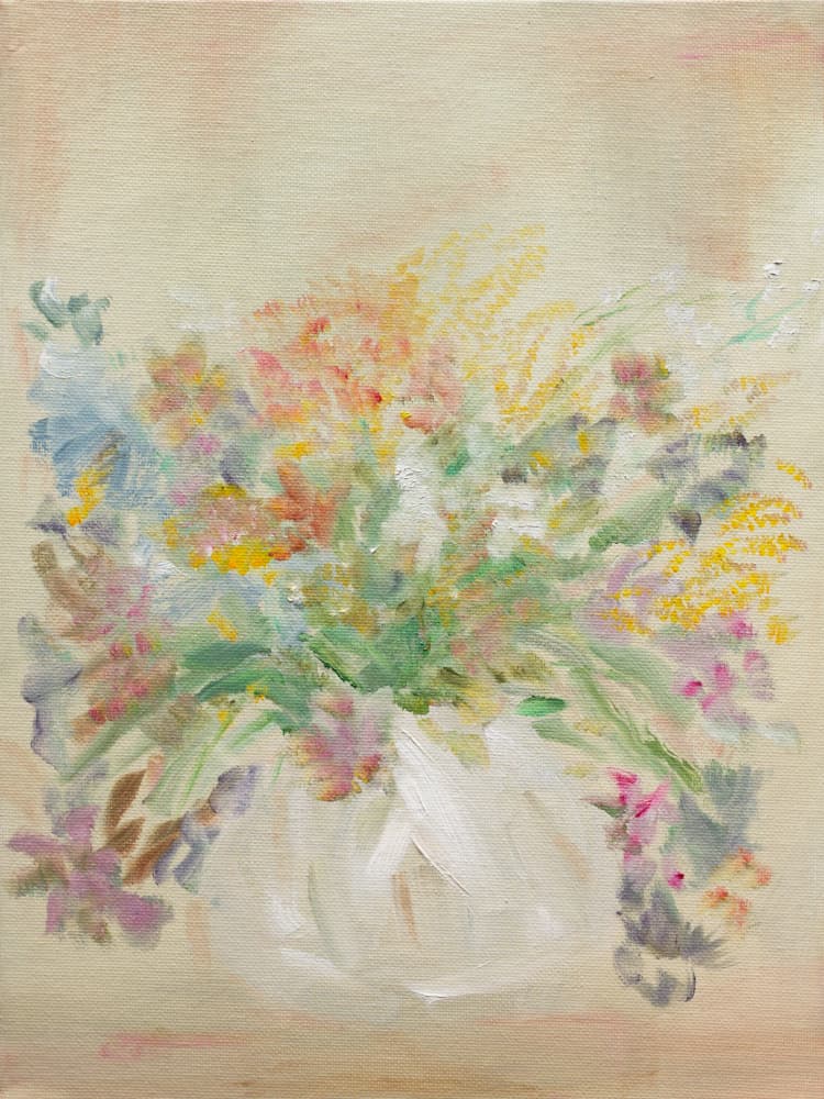 Colorful Flower Bouquet by Emily Tingey — canvas wall art