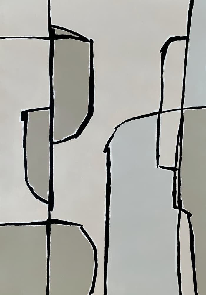 Neutral Abstract Shapes by Andrea Reichhart — canvas wall art