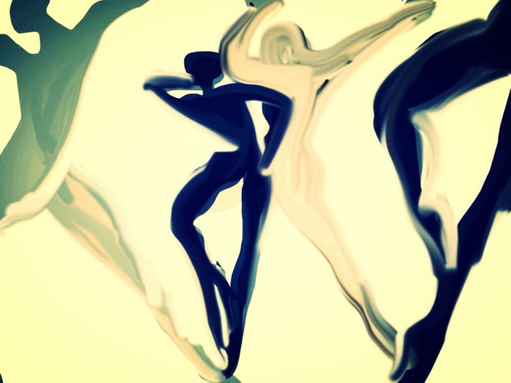 Graceful Dance Figures by Jocelyn Wortley — canvas wall art