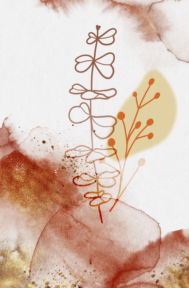 Earthy Botanical Abstract by Fadil Roze — canvas wall art
