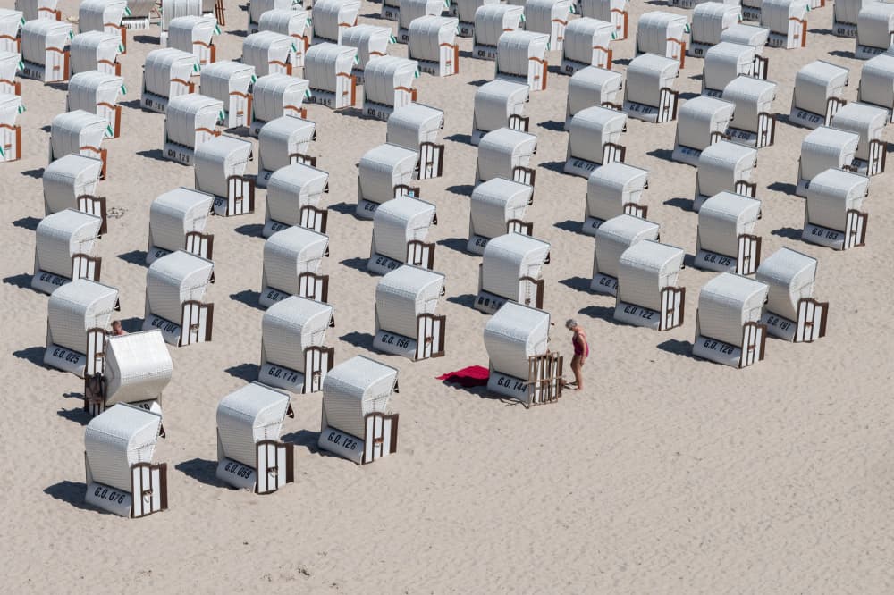 Ordered Beach Chairs by FranzStaab — canvas wall art