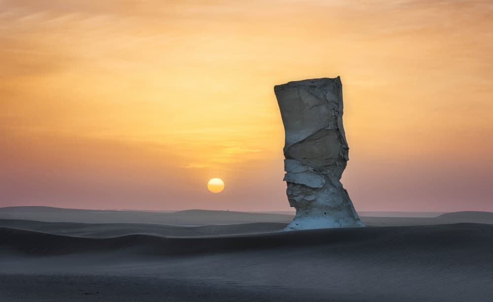 White Rock Desert Sunrise by Wim Denijs — canvas wall art