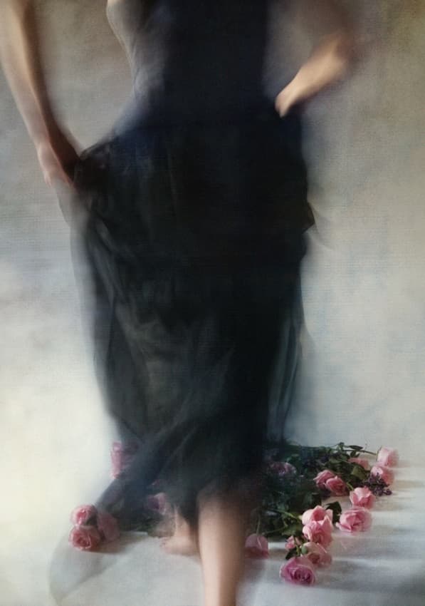 Dreamy Woman Pink Roses by miriana — canvas wall art