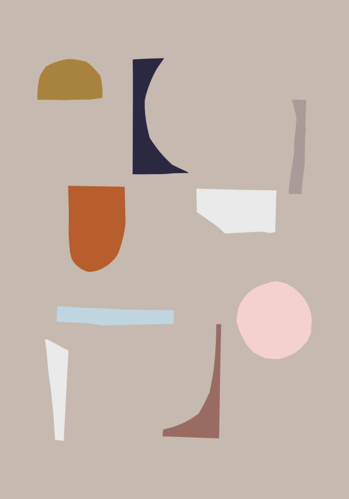 Abstract Shapes 4 by Mareike Böhmer — canvas wall art