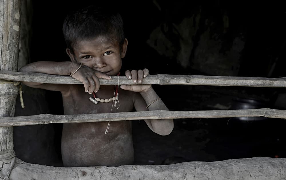 Young Boy's Gaze by Avishek Das — canvas wall art