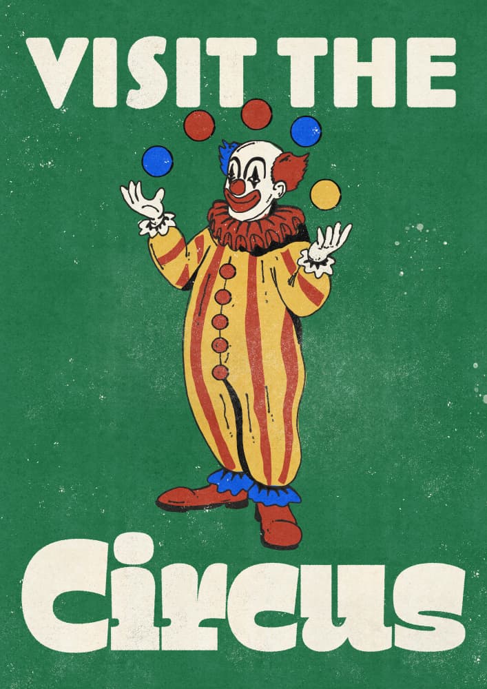 Retro Juggling Clown