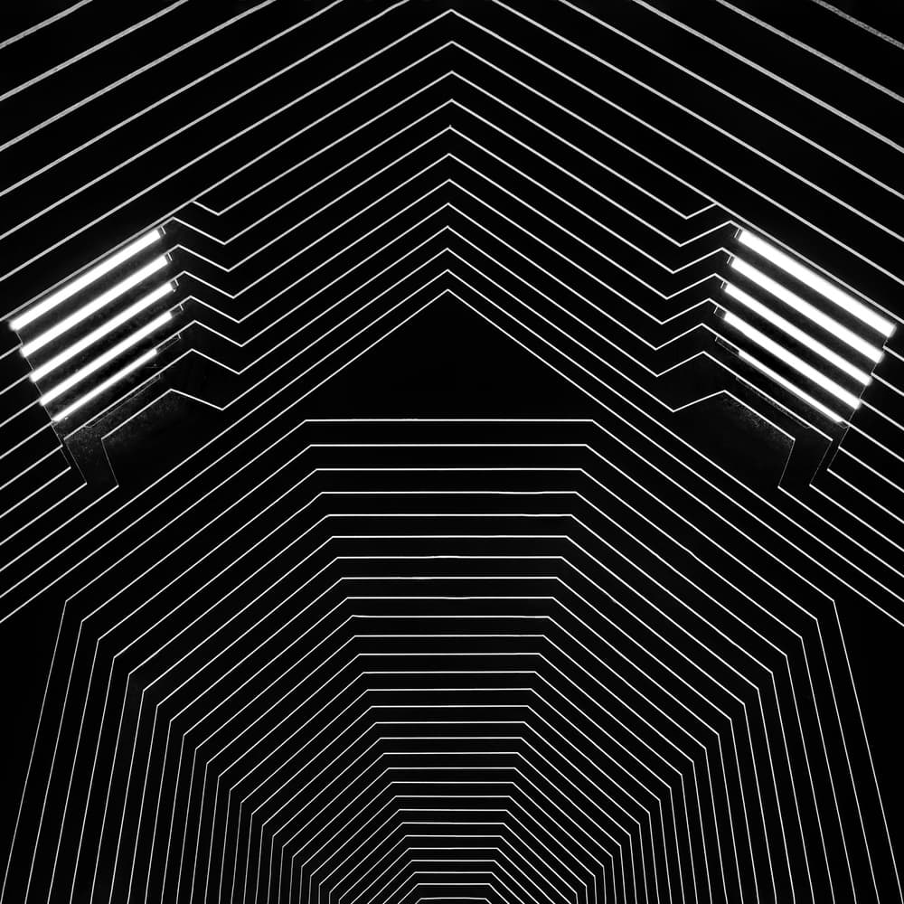 Geometric Light Tunnel by Dominic Schroeyers — canvas wall art
