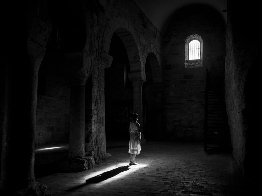 Girl In Dramatic Light by Adolfo Urrutia — canvas wall art