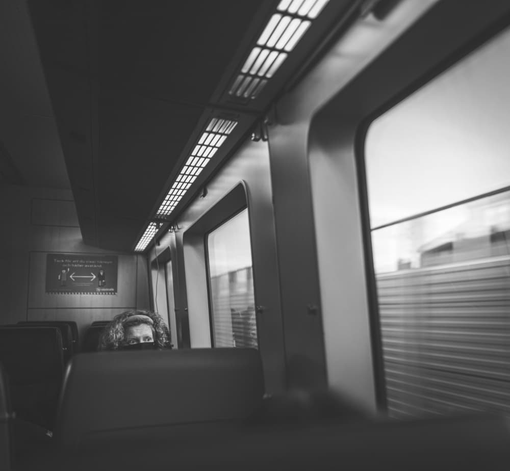 Commuter Train Journey by Alex Ogazzi — canvas wall art