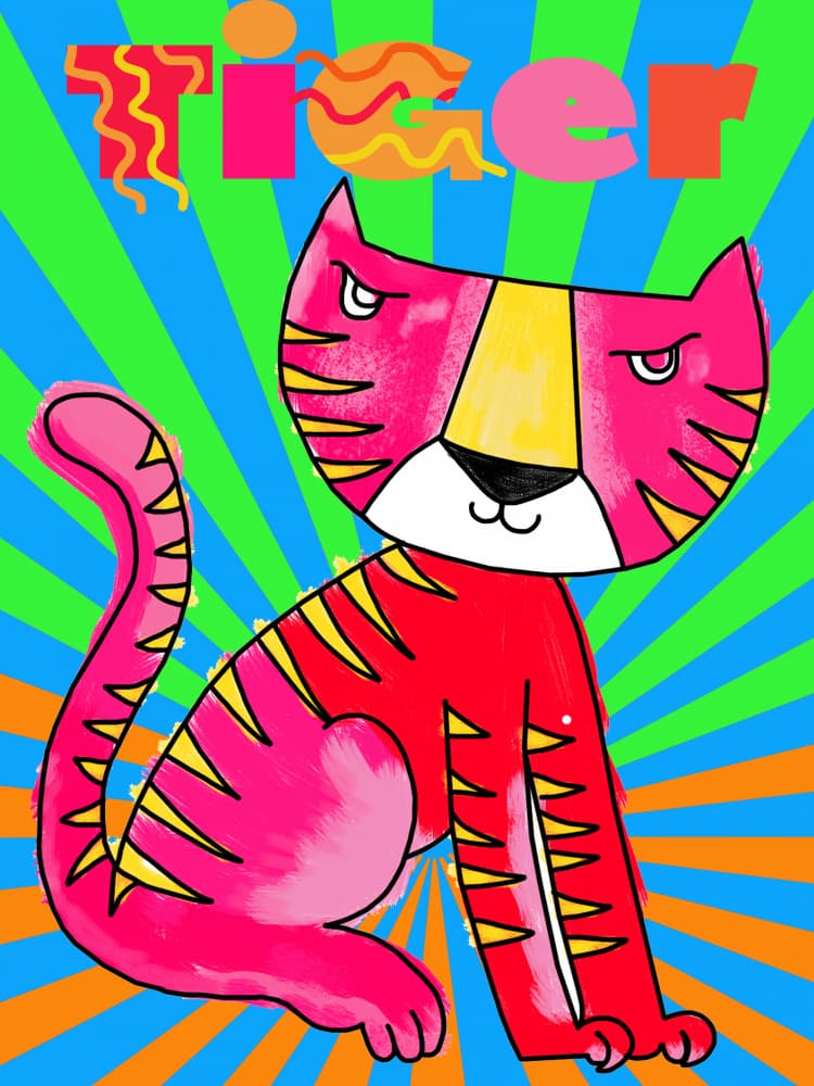 One Little Tiger by Lynnda Rakos — canvas wall art