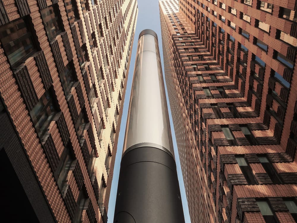 Upward City Patterns by Henk van Maastricht — canvas wall art