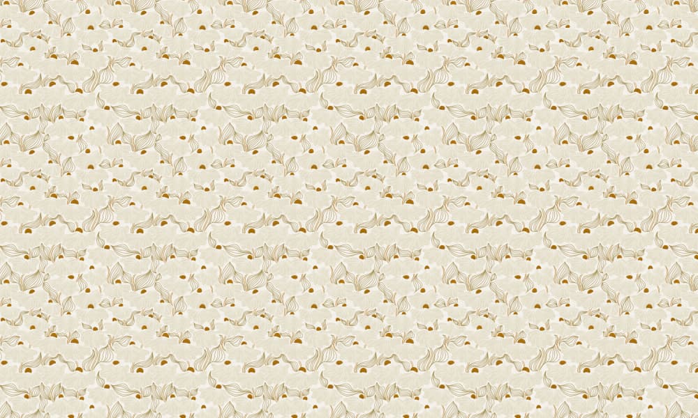 Elegant Gold Floral Pattern by Annick — canvas wall art