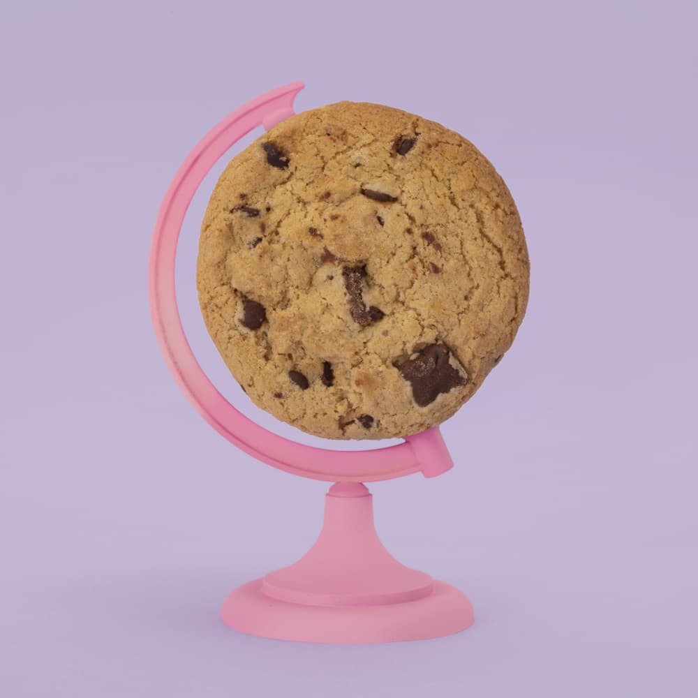 Chocolate Chip Globe by Julia Ramiro — canvas wall art