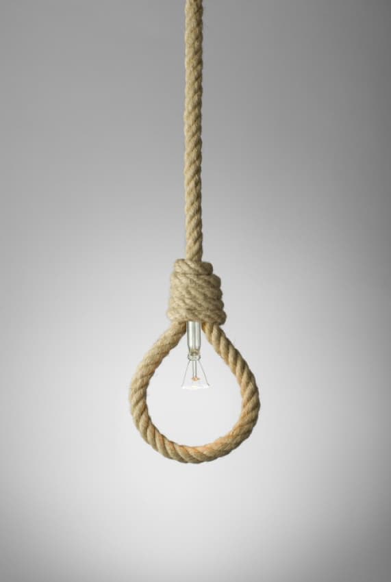 Light Bulb Noose by Jose María Frutos Vargas — canvas wall art