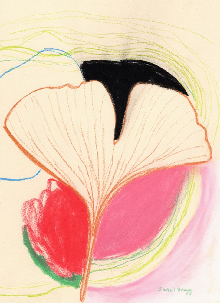 Vibrant Ginkgo Leaf by Janel Bragg — canvas wall art