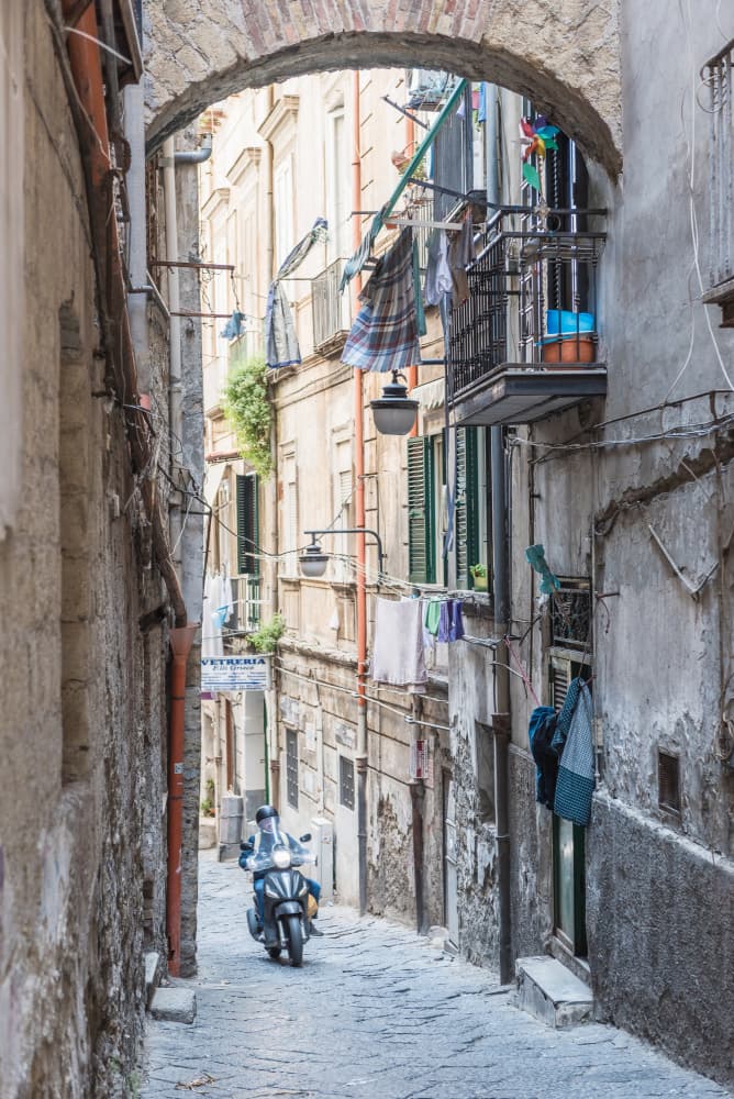 Alley in Napoli, Italy by Photolovers — canvas wall art